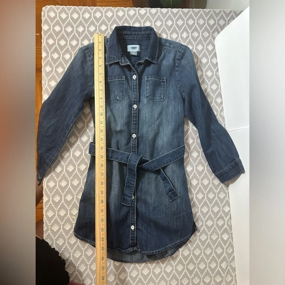 Old Navy Girl’s Jean Dress Size Small 6/7 Long Sleeve